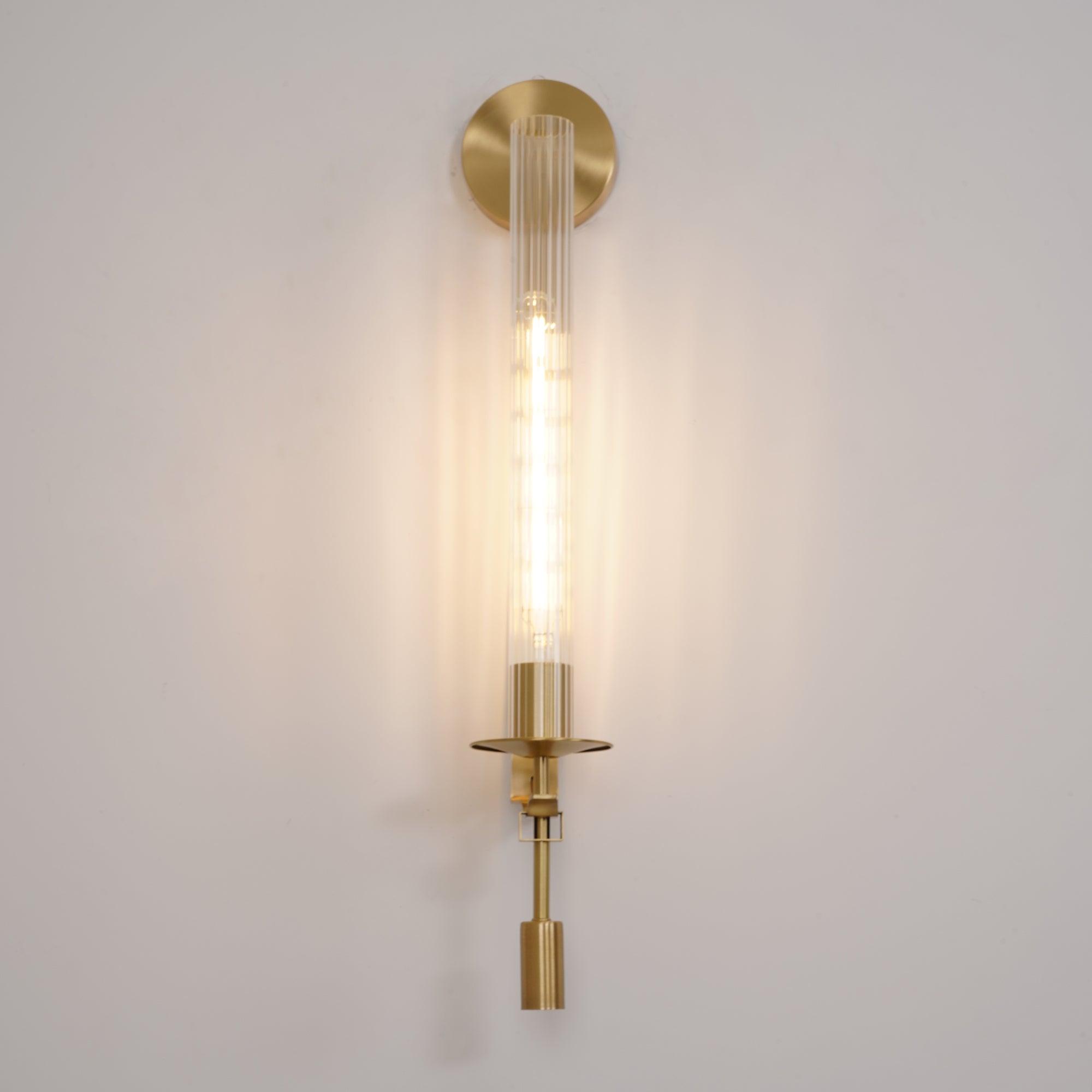 French Classicism Wall Light - Dia 22cm x H 71cm Set of 2 Brass, Hardwired Wall Sconce, detail 4