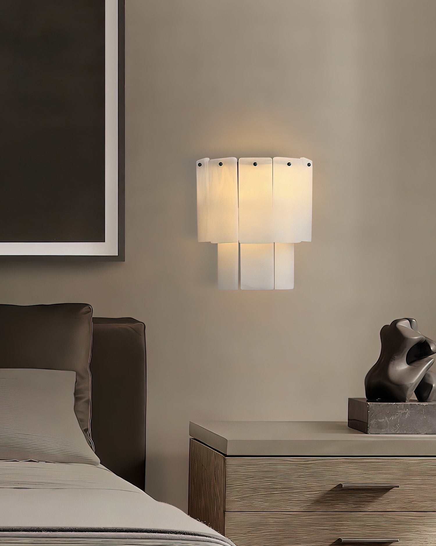 Fractured Alabaster Wall Light - Wall Lamp, Hardwired Wall Sconce, detail 10