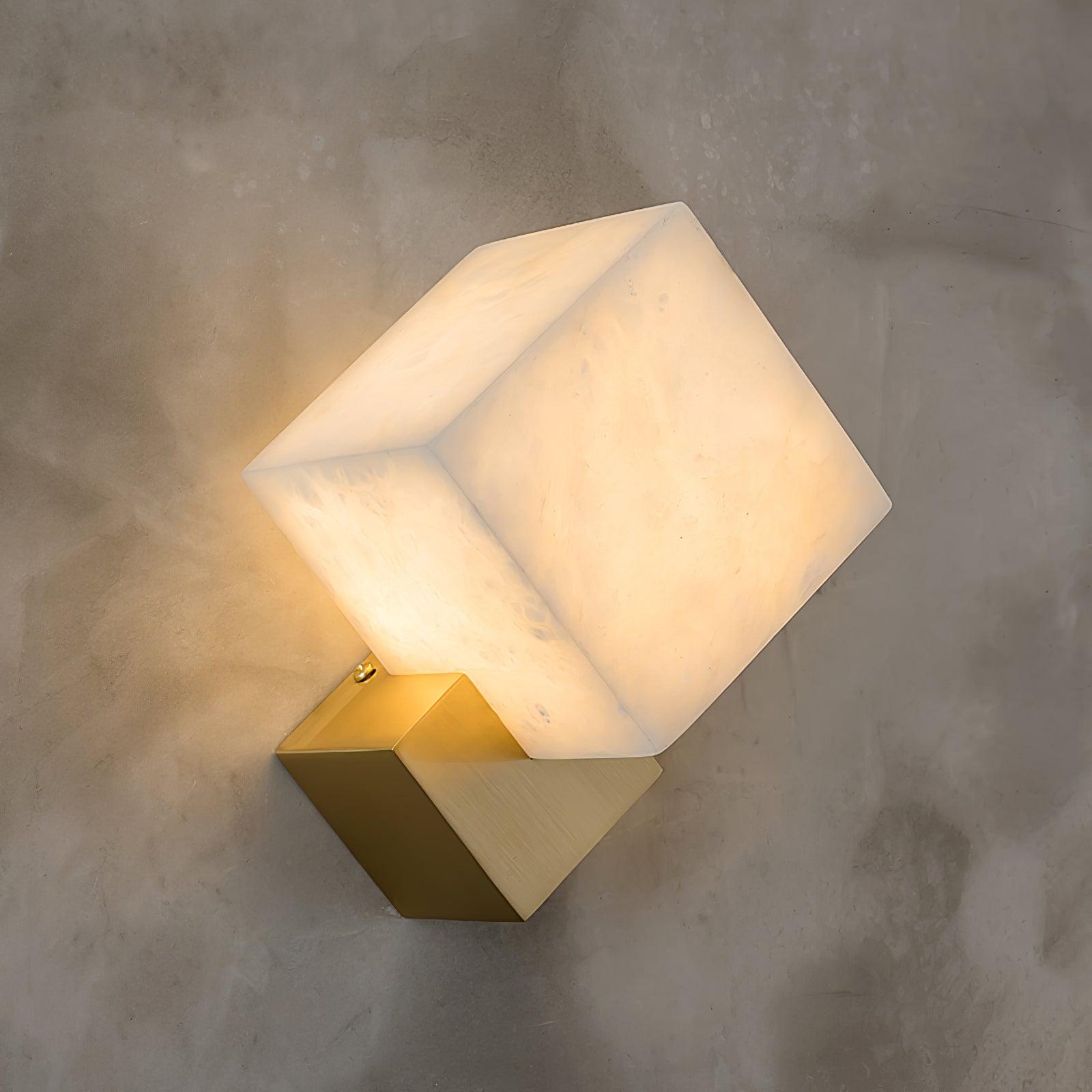 Block Alabaster Wall Light, Bedroom Wall Sconce, detail 17