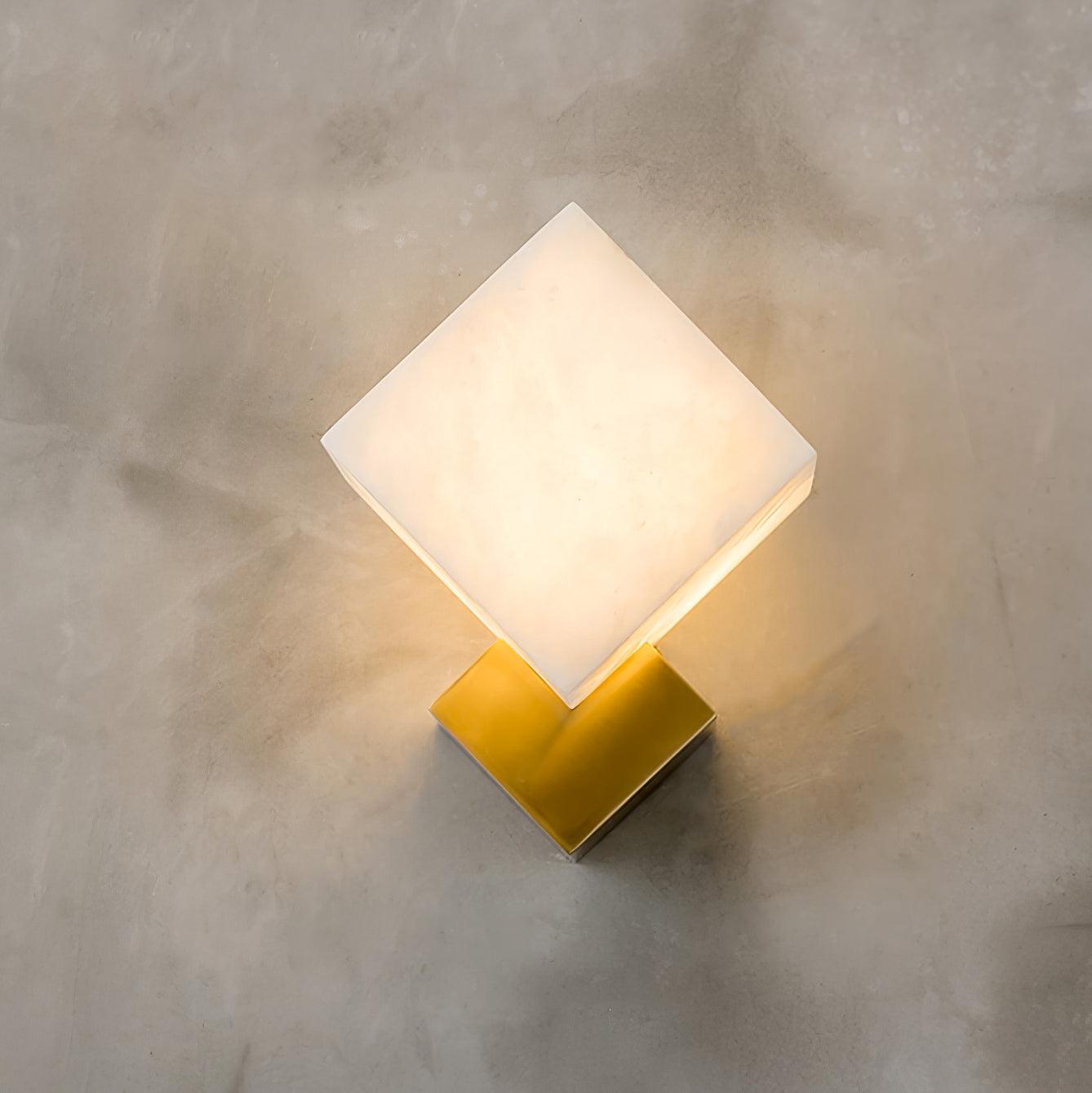 Block Alabaster Wall Light, Bedroom Wall Sconce, detail 2