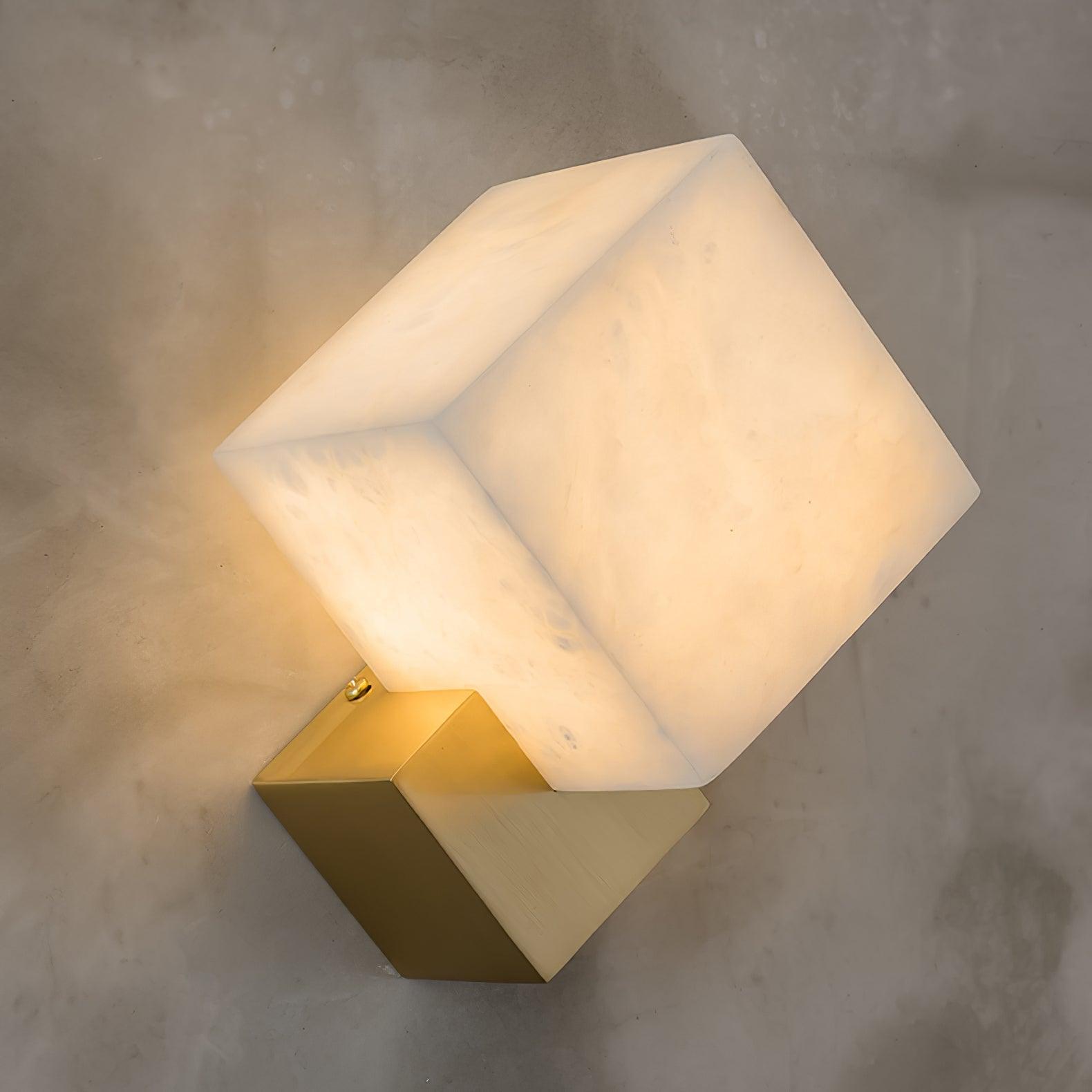 Block Alabaster Wall Light, Bedroom Wall Sconce, detail 8