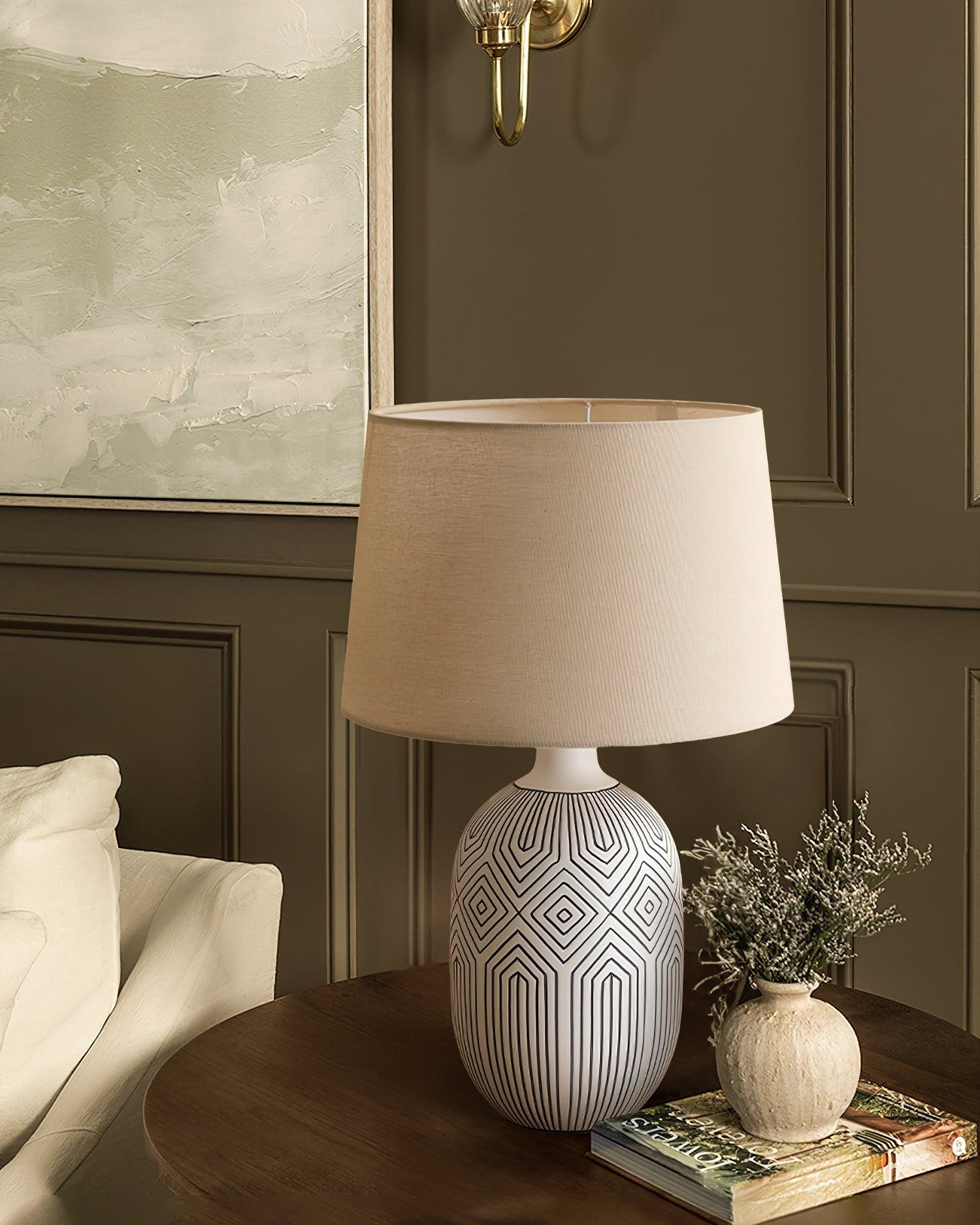 Geometric Ripple Table Lamp 13.8