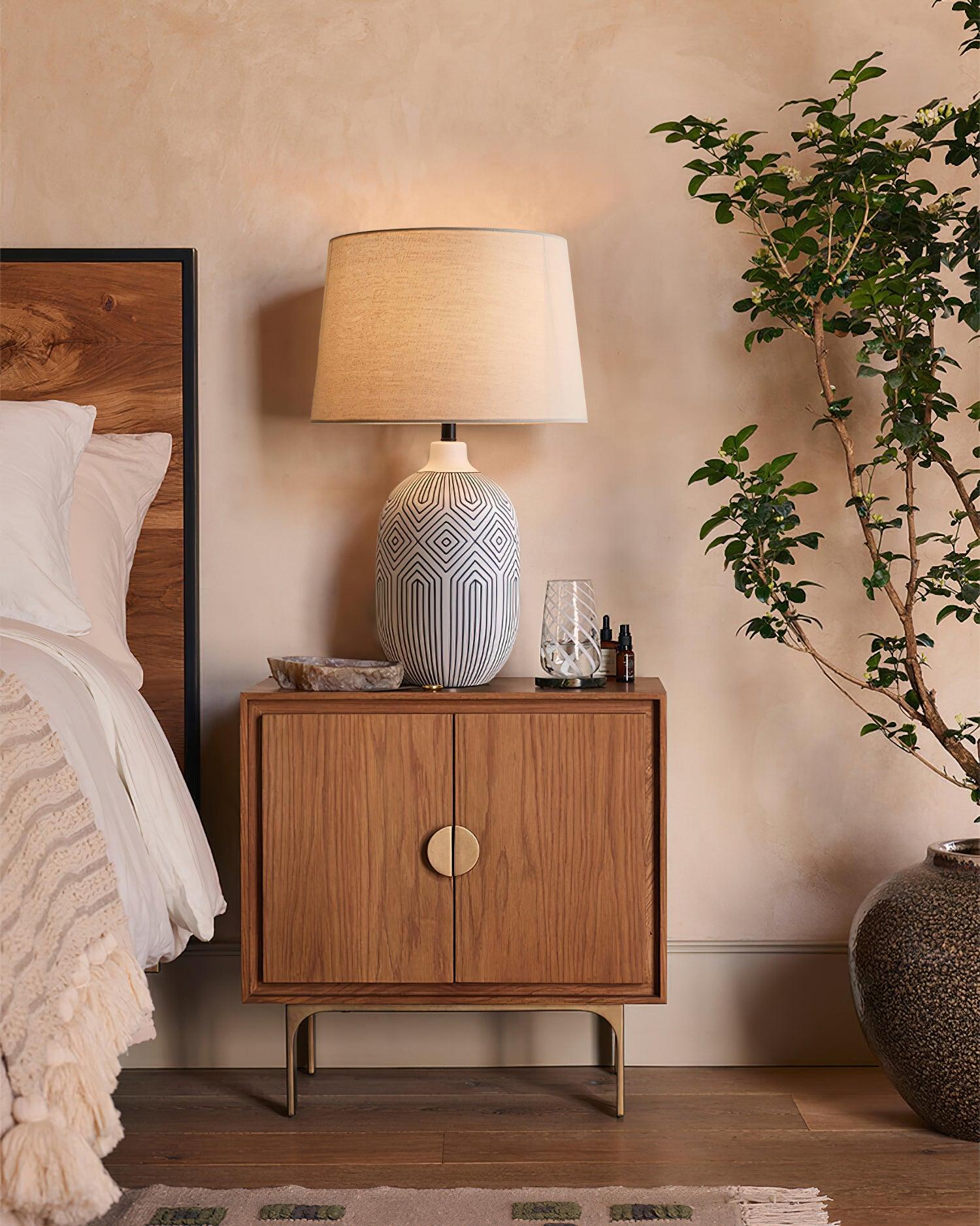 Geometric Ripple Table Lamp 13.8