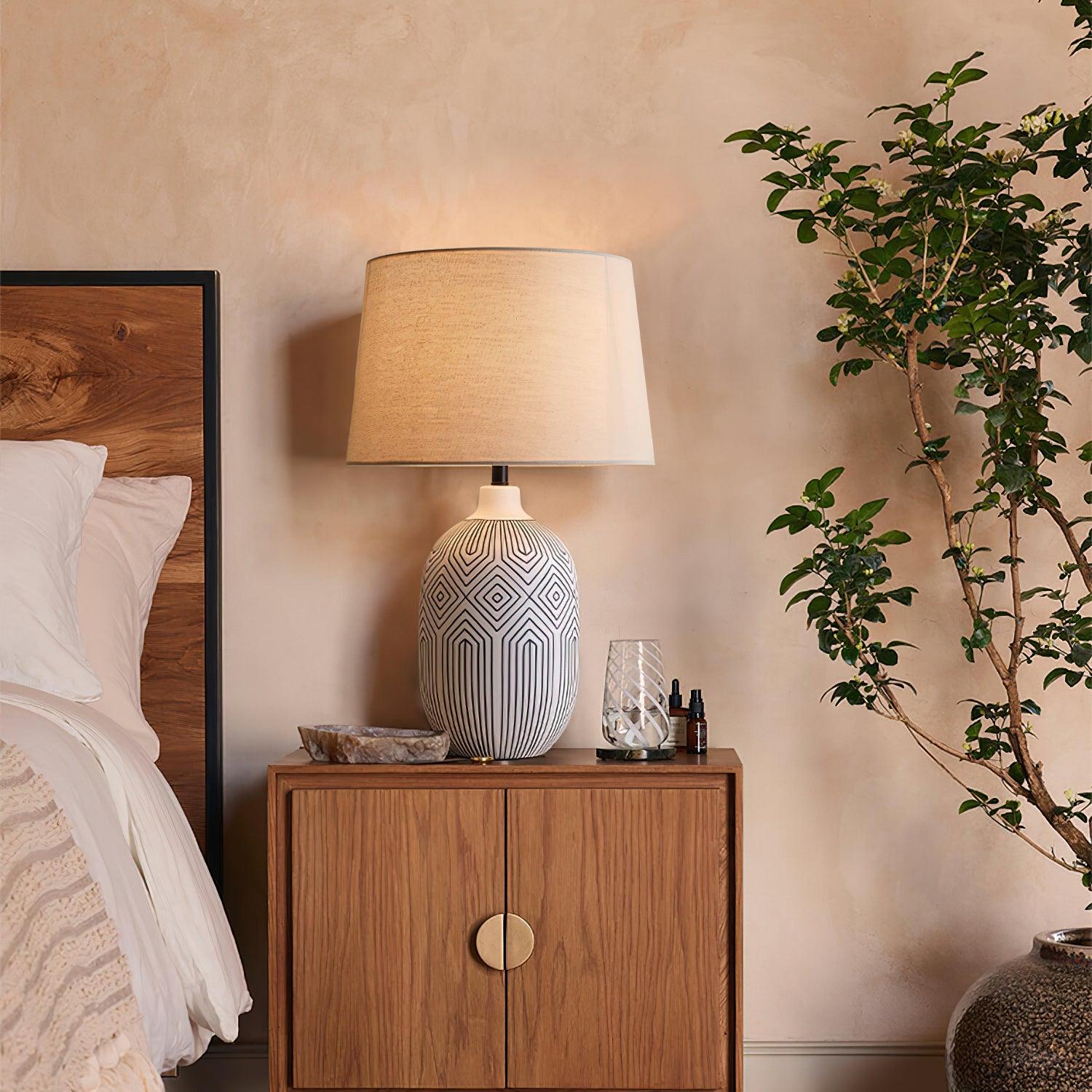 Geometric Ripple Table Lamp 13.8