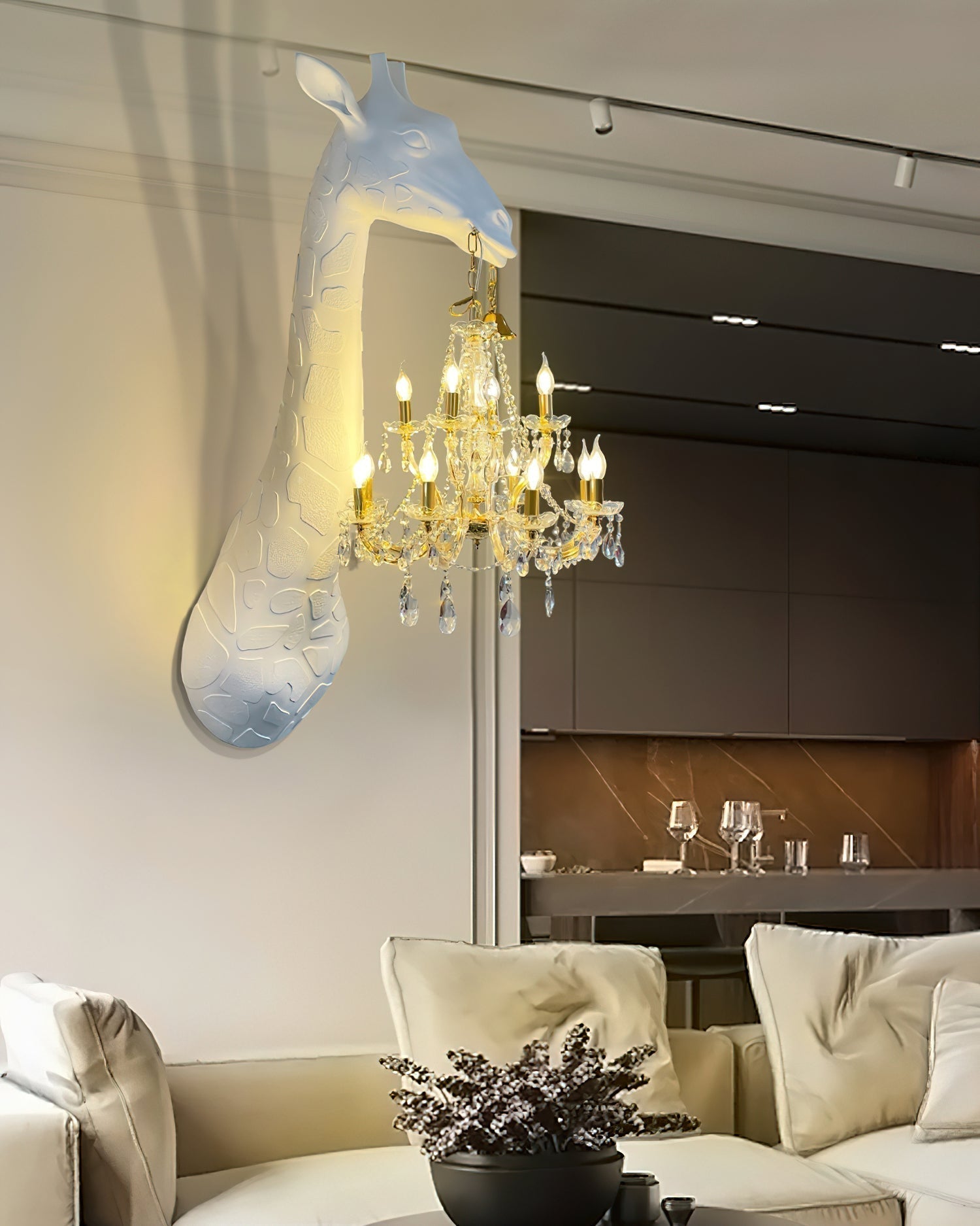 Giraffe Royale Wall Light, Hardwired Wall Sconce, detail 17
