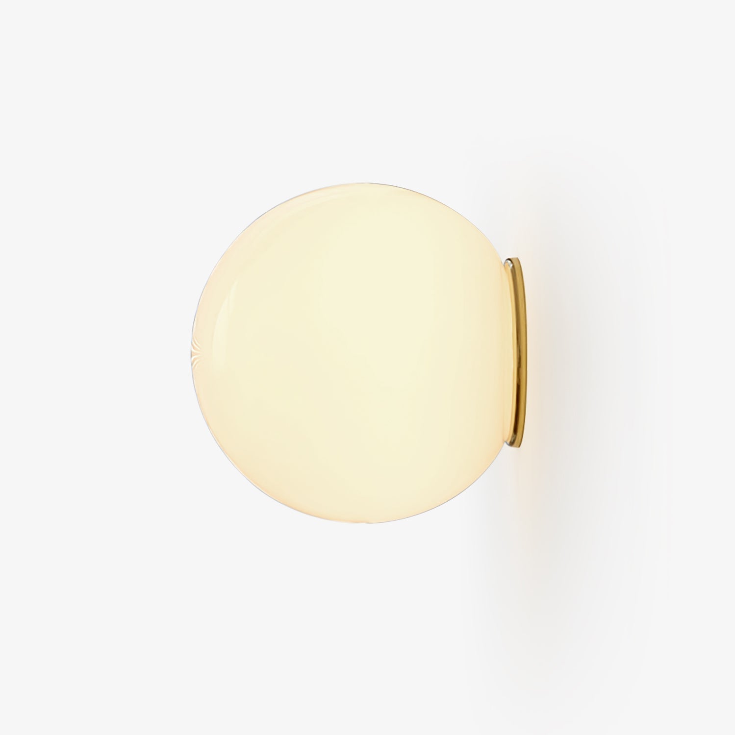 Glass Mini Orb Wall Light, Hardwired Wall Sconce, Brass, Dia 15cm x H 15cm