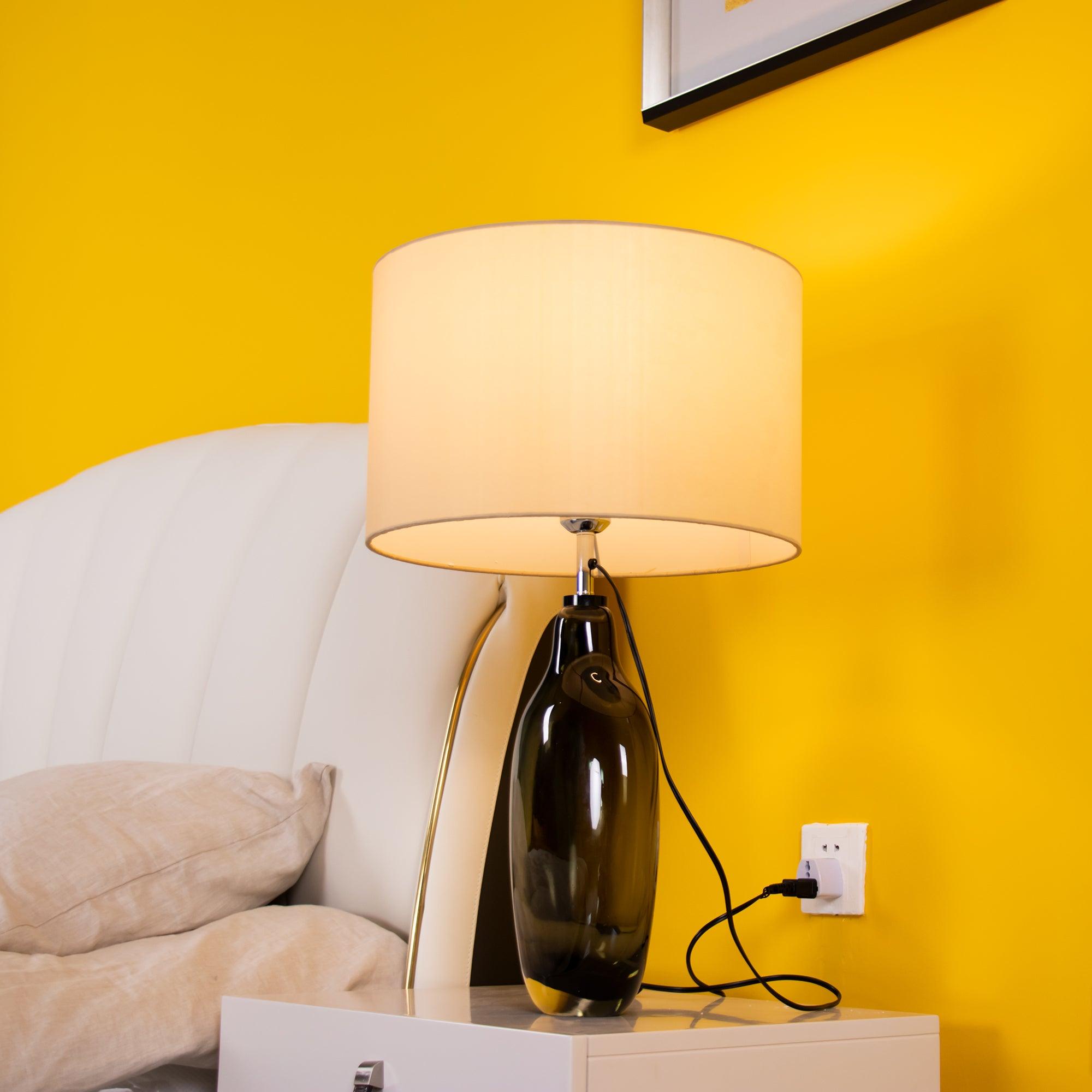 Glazed Crystal Reading Table Lamp