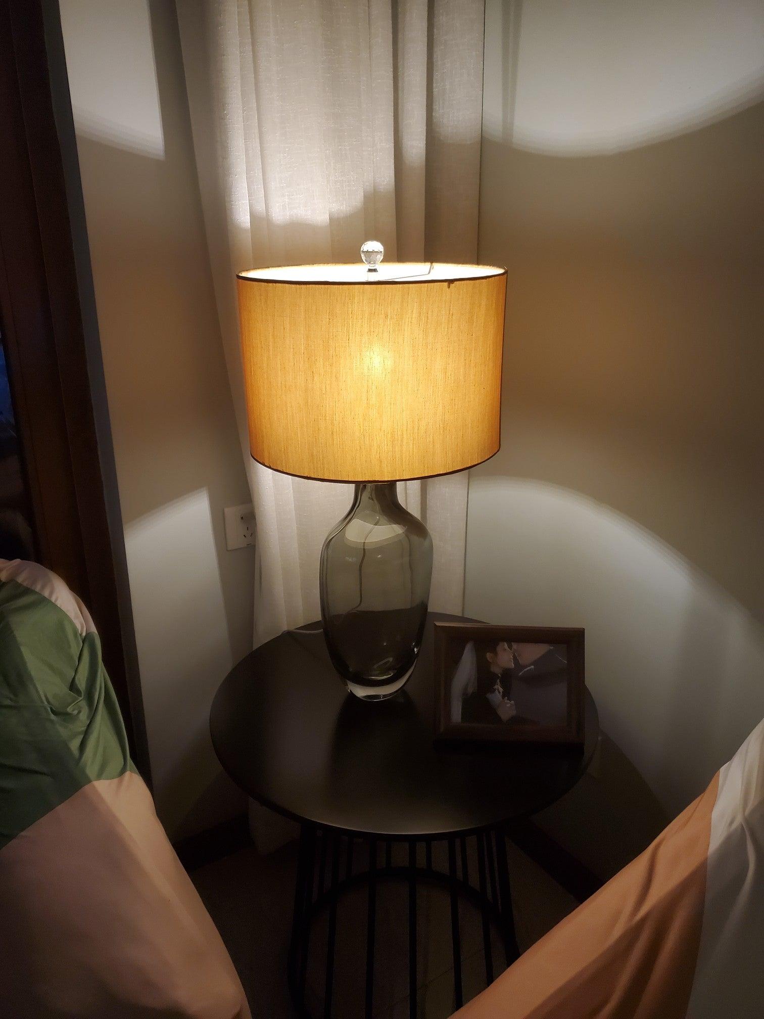 Glazed Crystal Reading Table Lamp