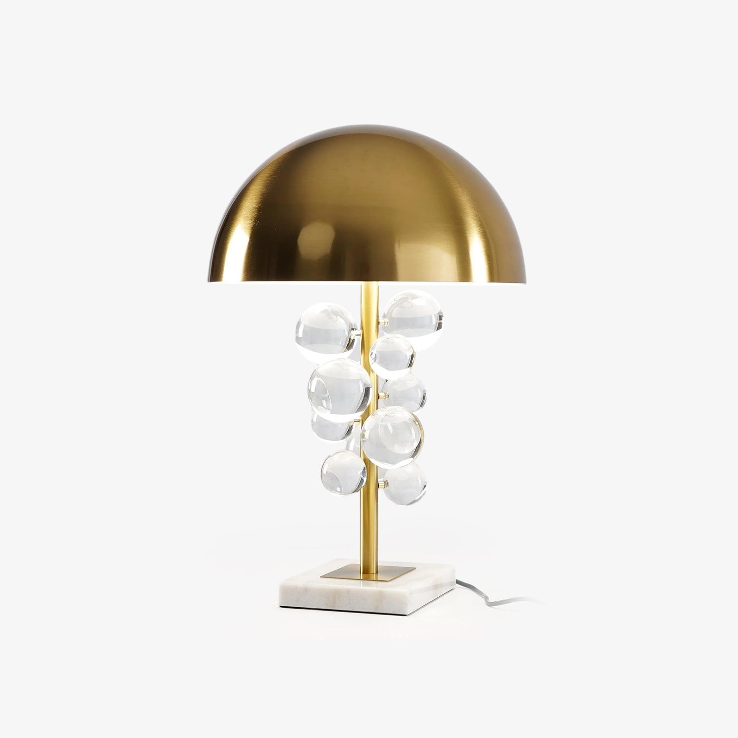 Globo marble table lamp with rounded shade