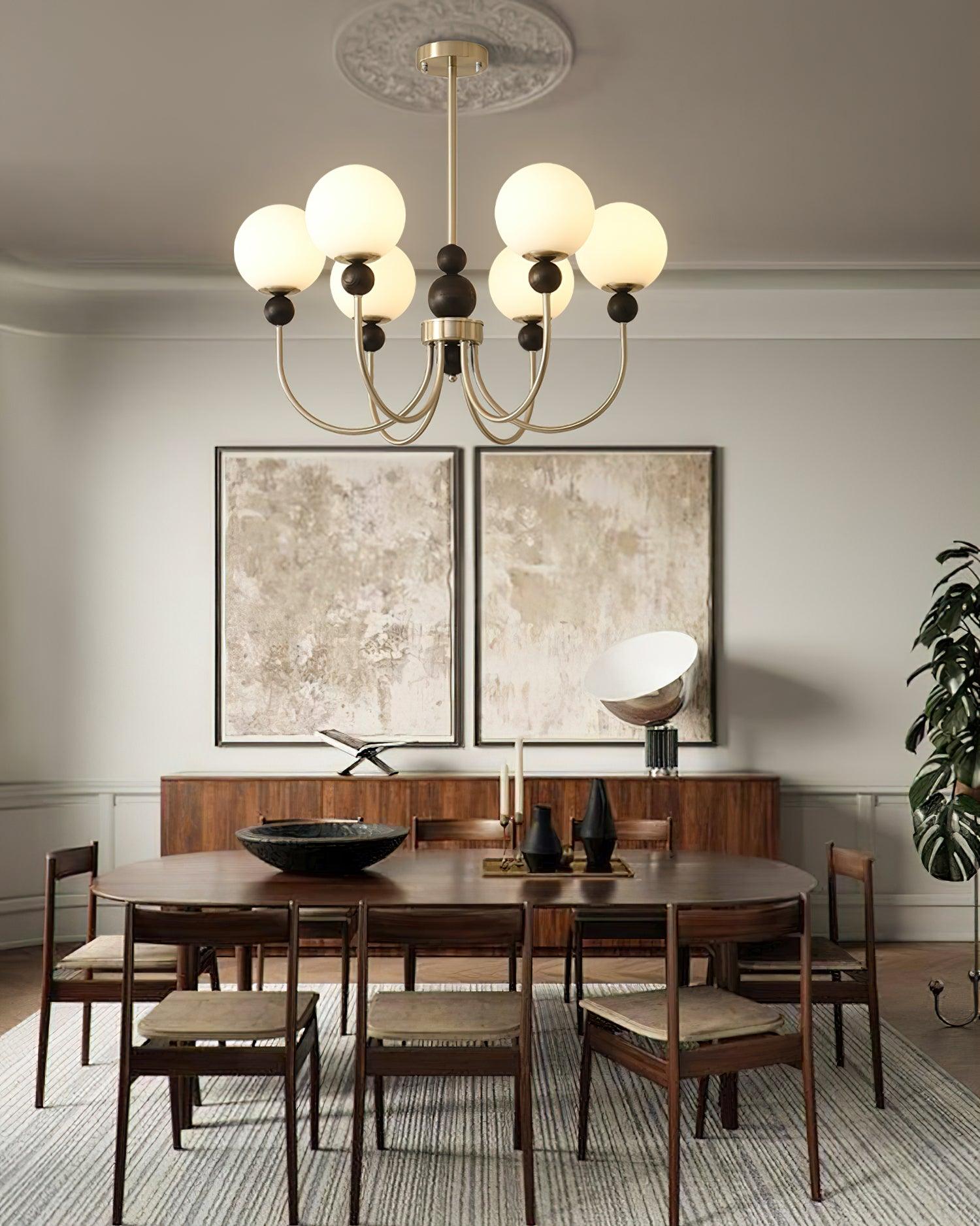 Golden Globe Chandelier