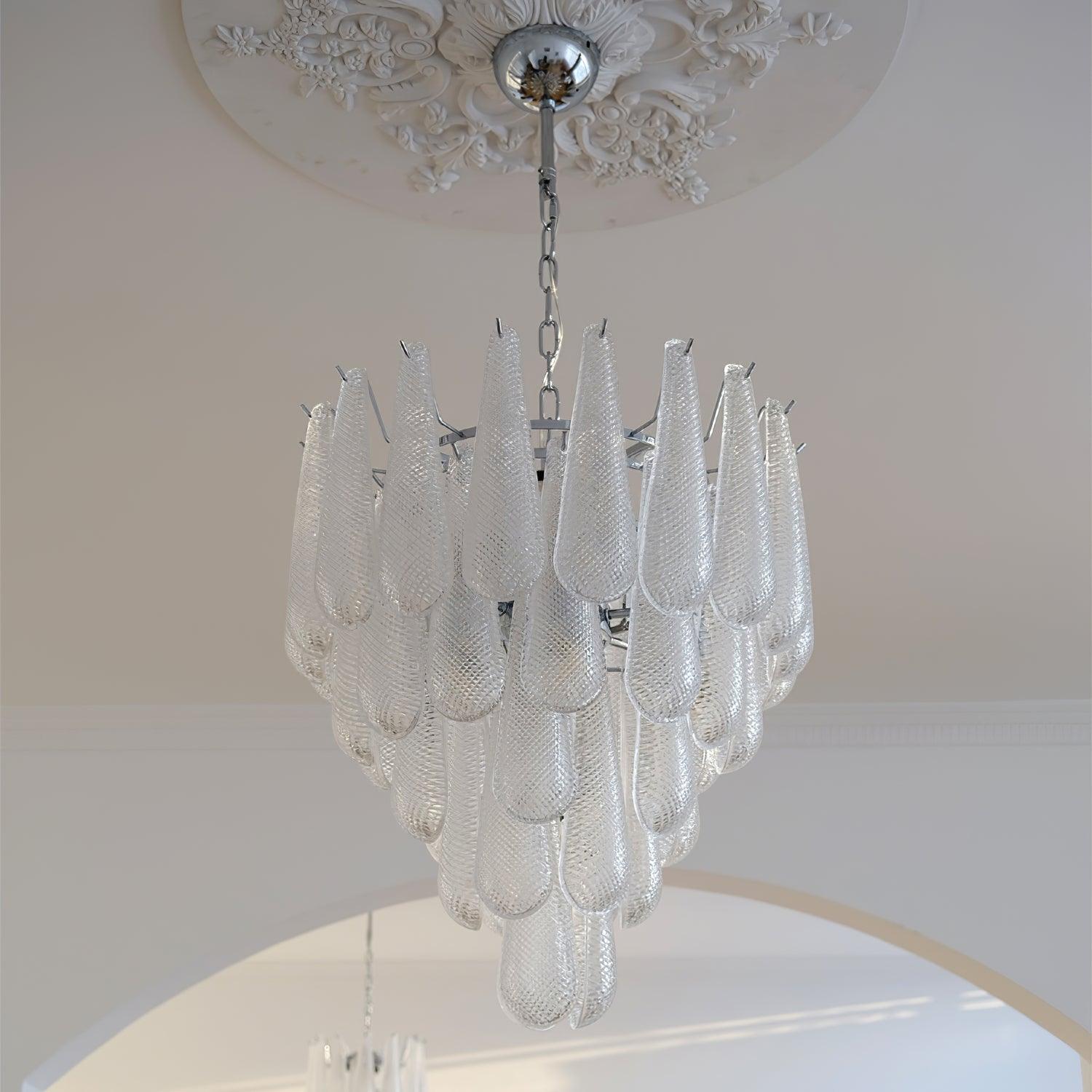 Grid Glass Waterfall Chandelier