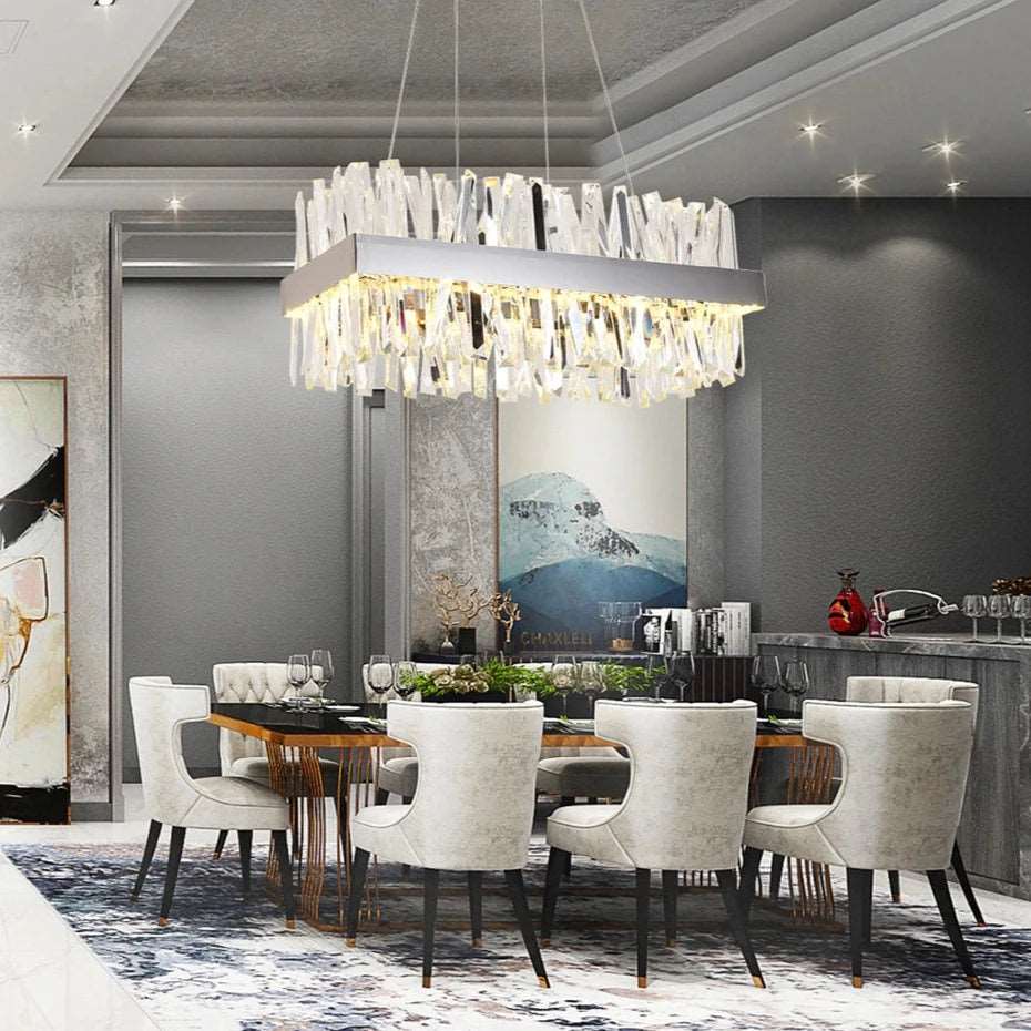 Calvi Crystal Dining Room Light Fixture Chandelier