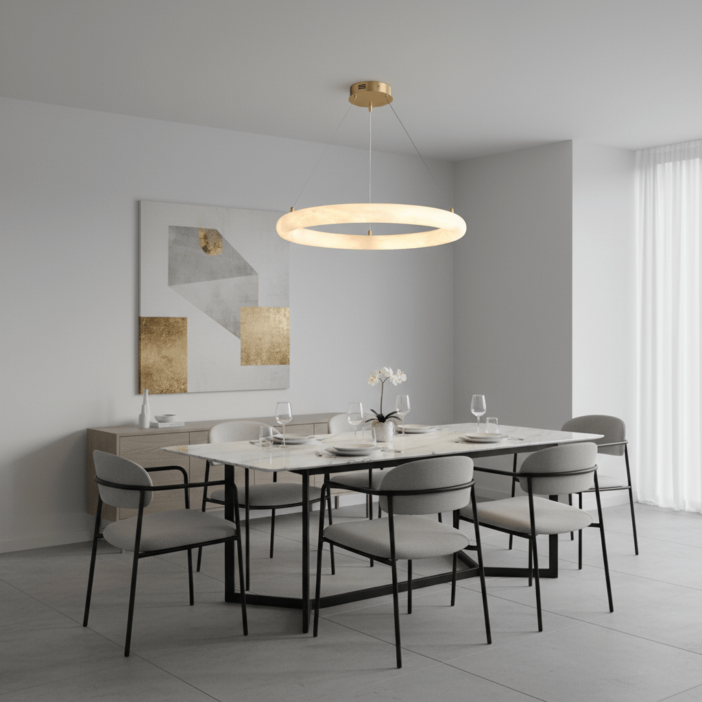 Halo Di Pietra Alabaster Chandelier
