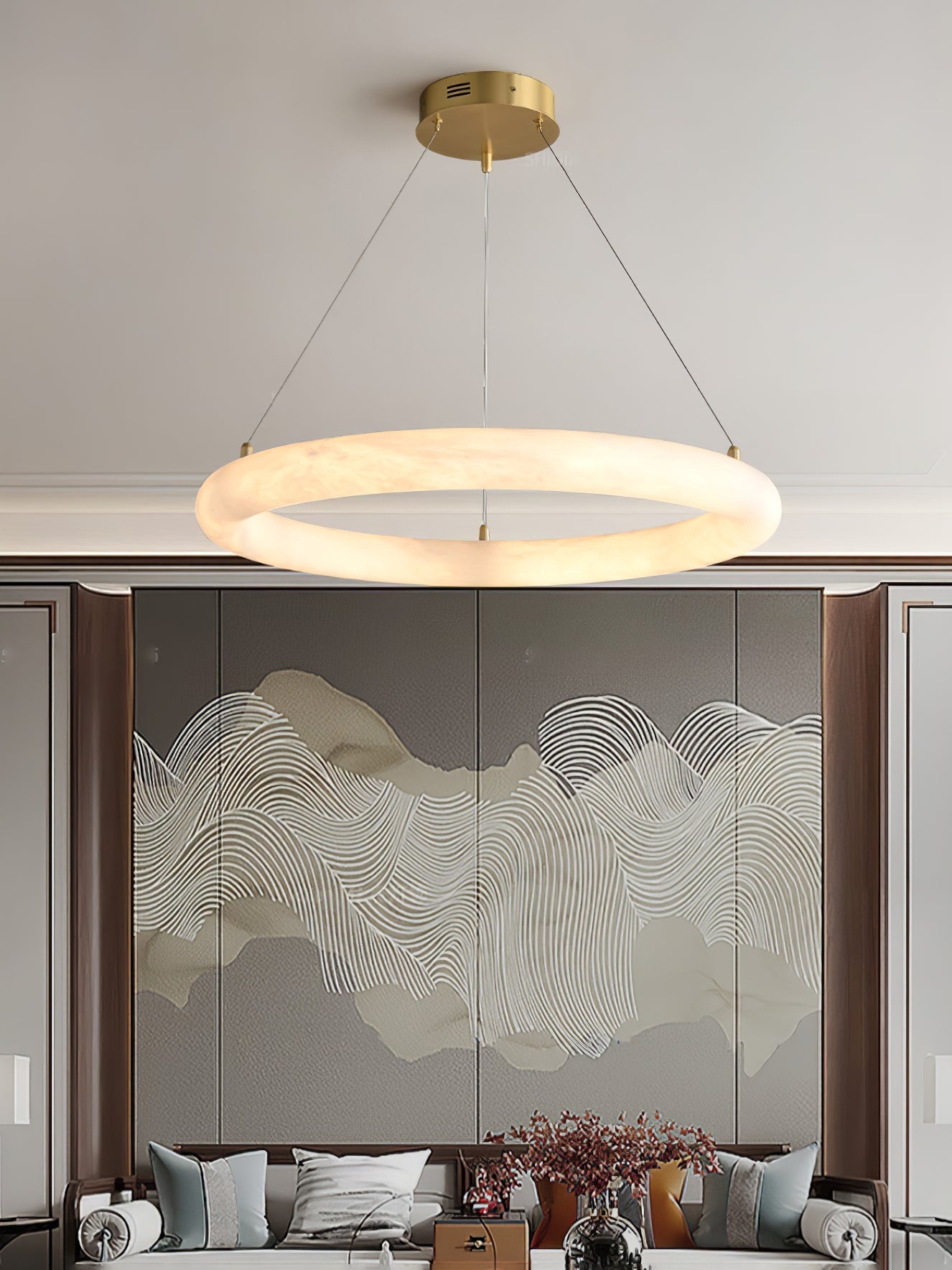 Halo Di Pietra Alabaster Chandelier