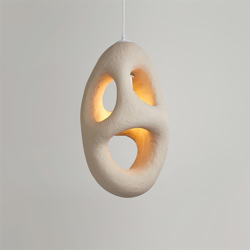 Hand-Built White Pendant Lamp detail view 6