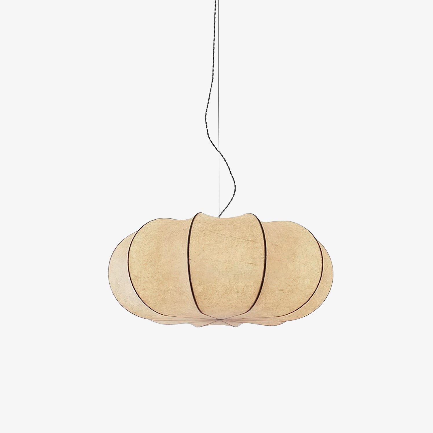 Oblate Silk Pendant Lamp