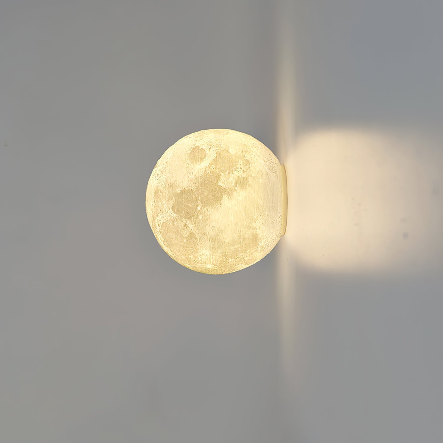 Moon 3D Wall Light - Dia 20cm x H 10cm 3D Printing PLA, Hardwired Wall Sconce, detail 18