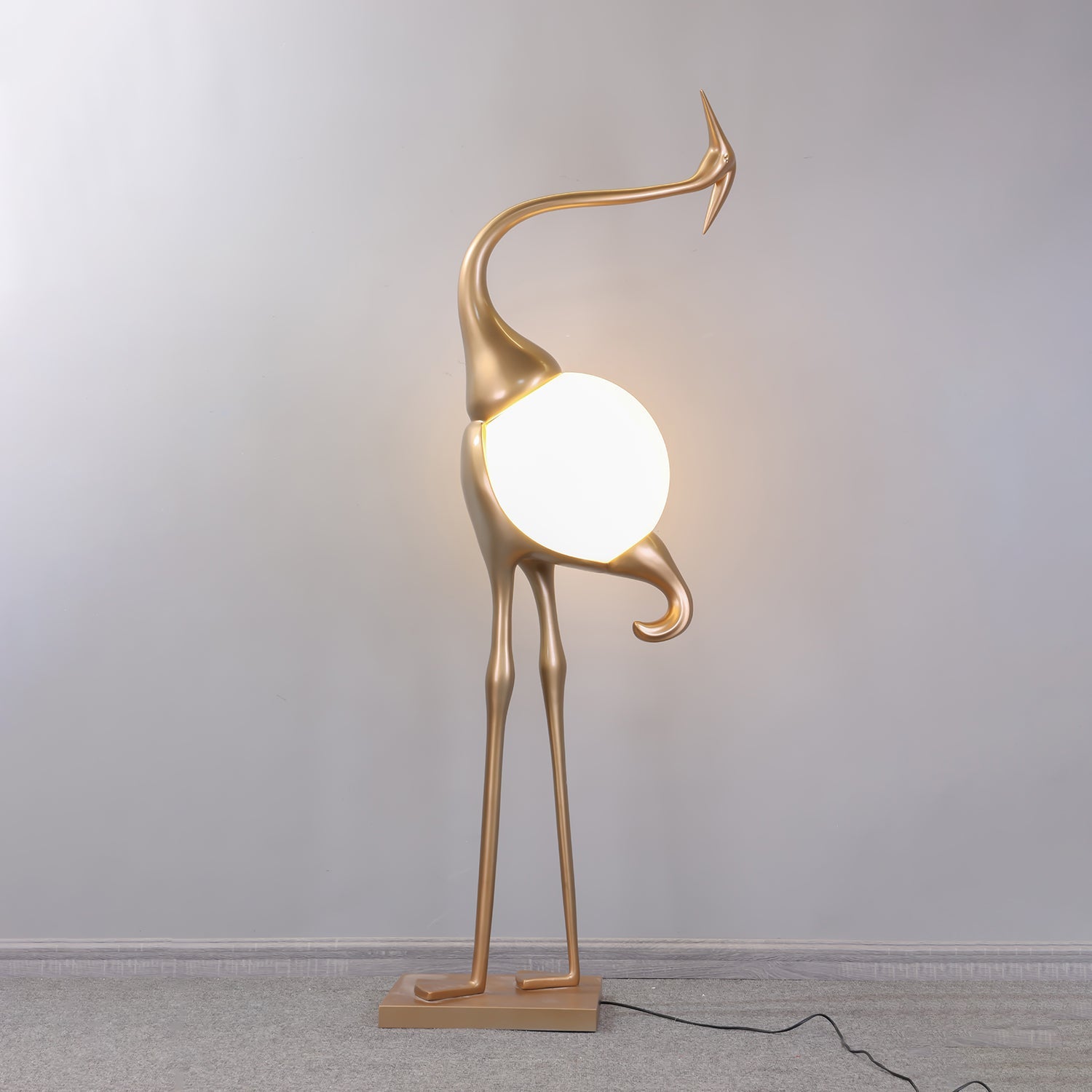 Heron Sculpture Floor Lamp detail view 22