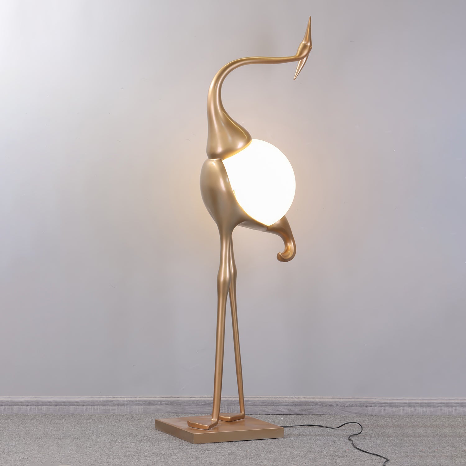 Heron Sculpture Floor Lamp detail view 24