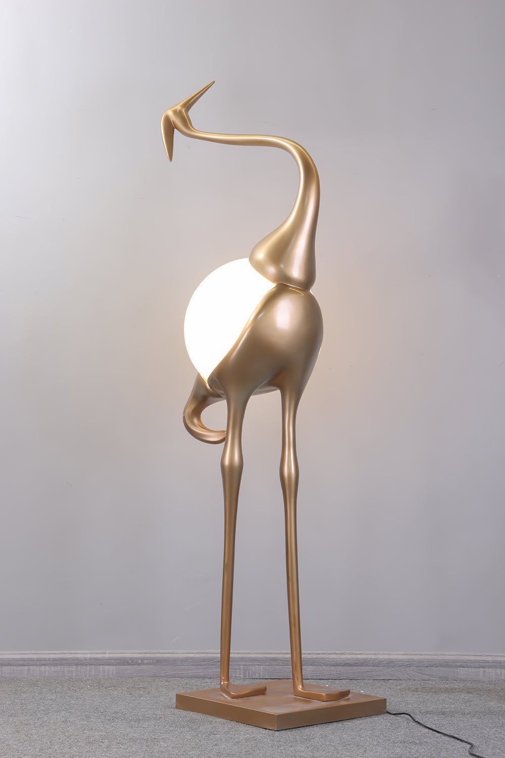 Heron Sculpture Floor Lamp detail view 20