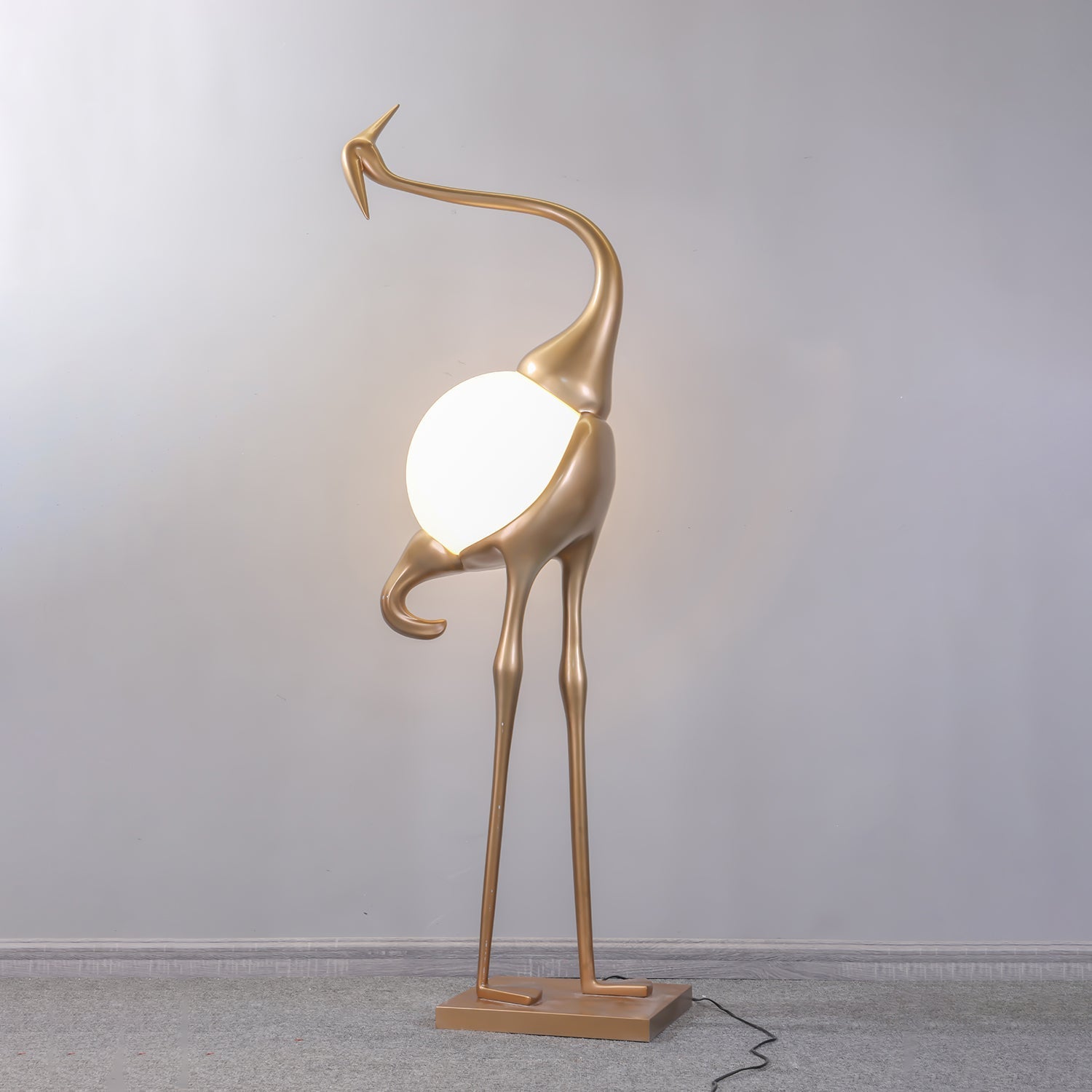 Heron Sculpture Floor Lamp detail view 25