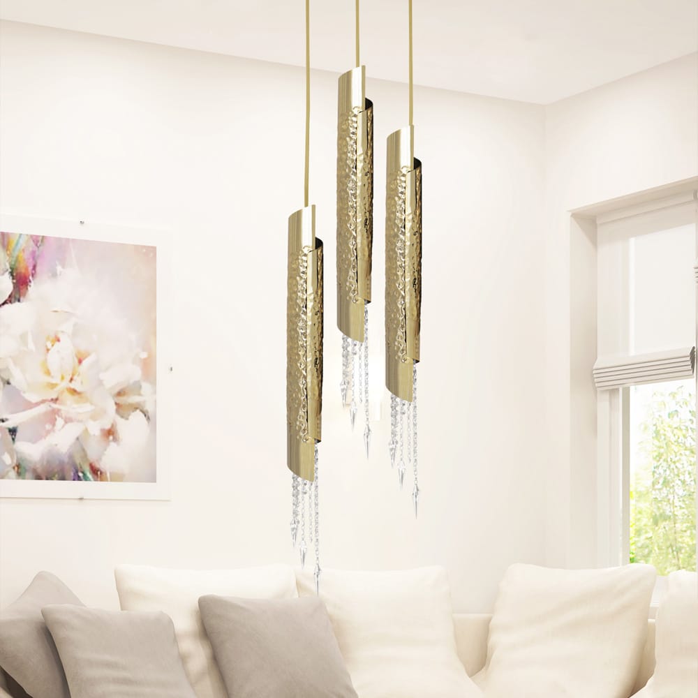 High End Gold Plated Crystal Chandelier