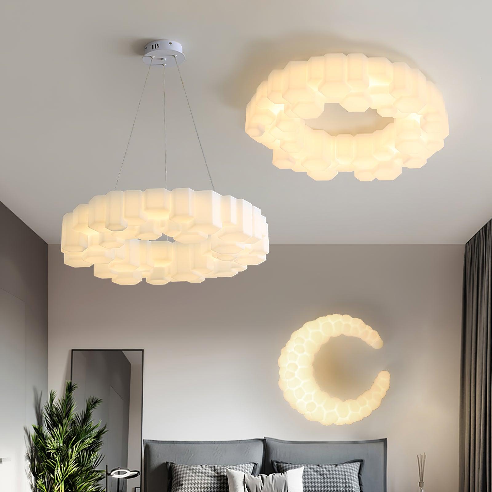 Honeycomb Flush Mount Light Ceiling Lamp