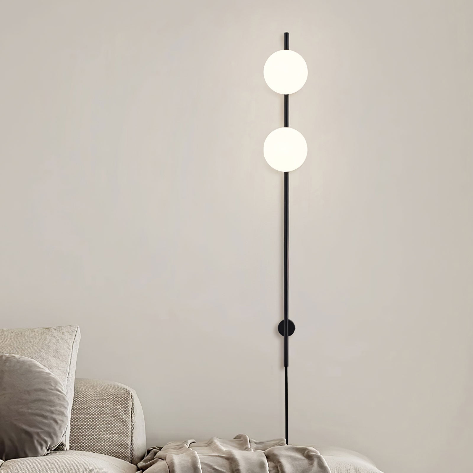 Houseof Plug-In Wall Light - Black Wall Lamp, Plug-In Wall Sconce, detail 5