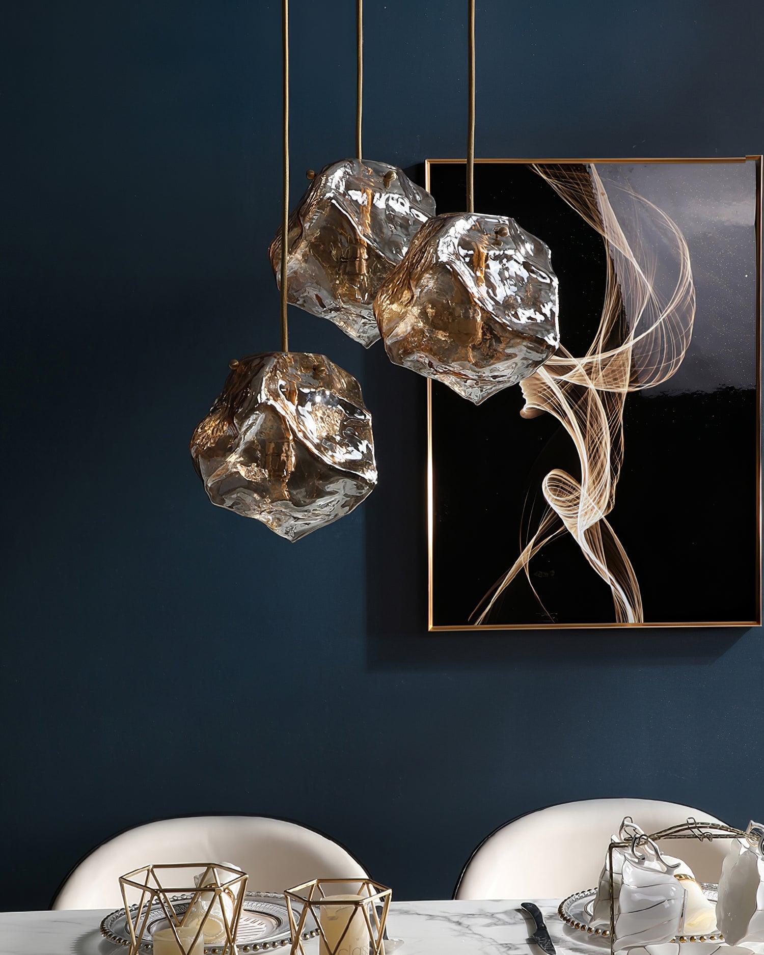 Illyria Ice Glass Hanging Light Pendant Lamp
