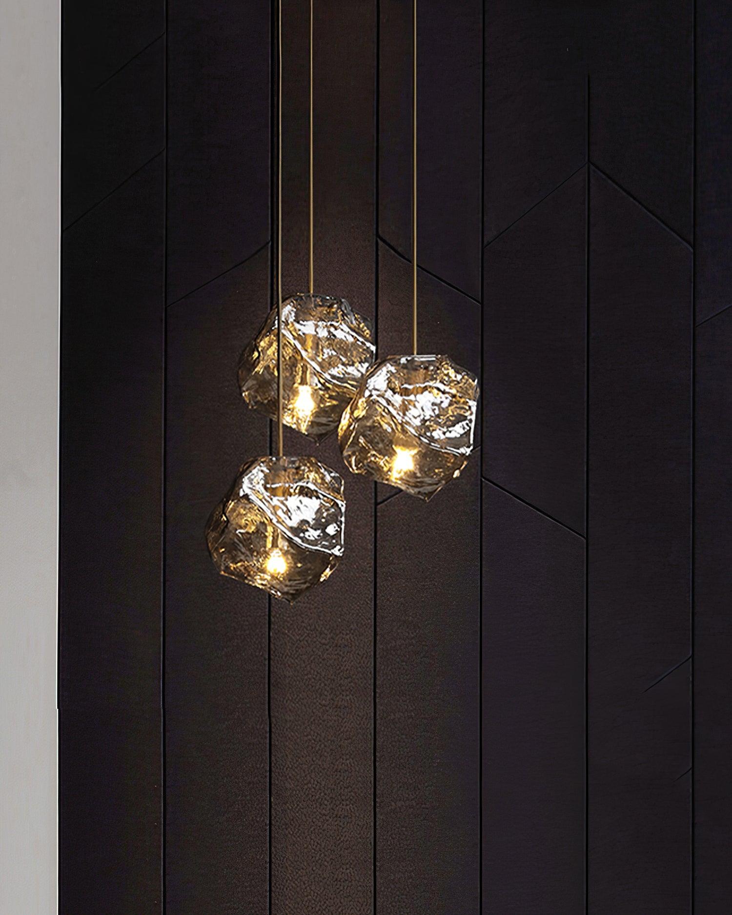 Illyria Ice Glass Hanging Light Pendant Lamp