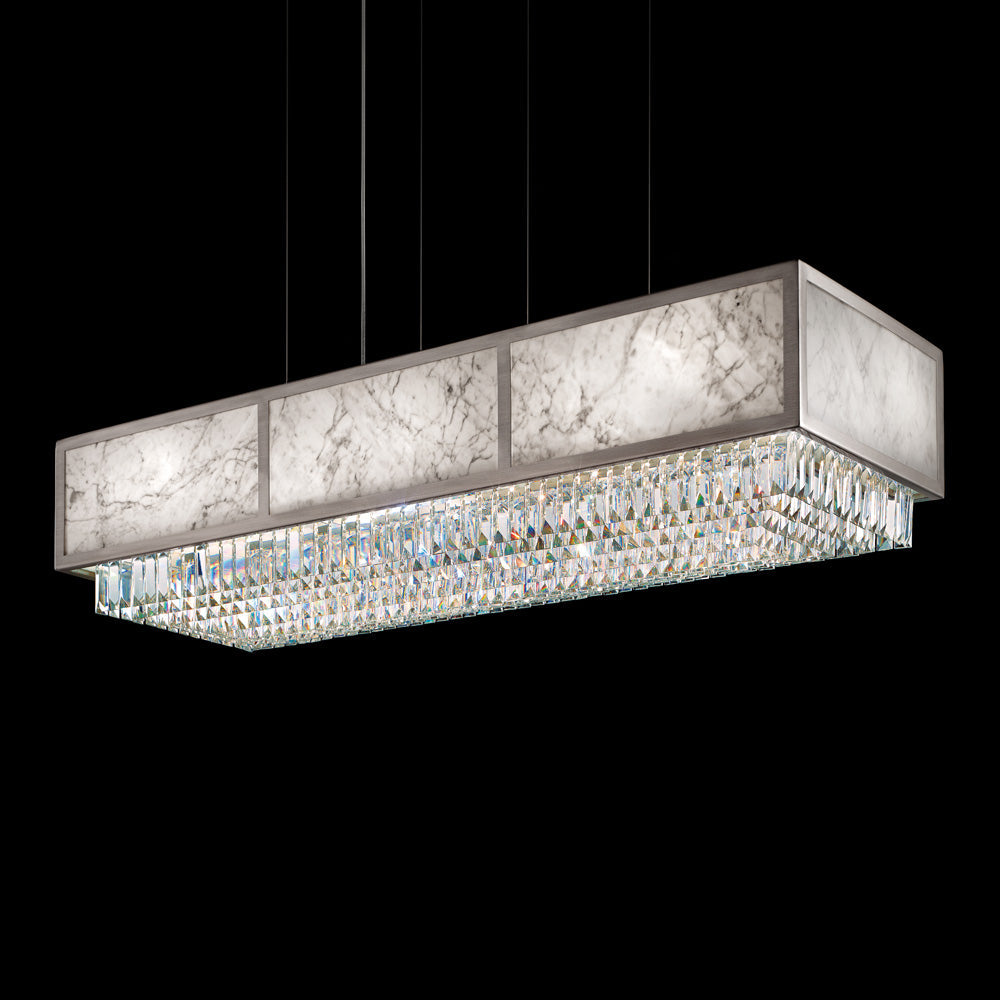 Italian Designer Rectangular Marble Chandelier