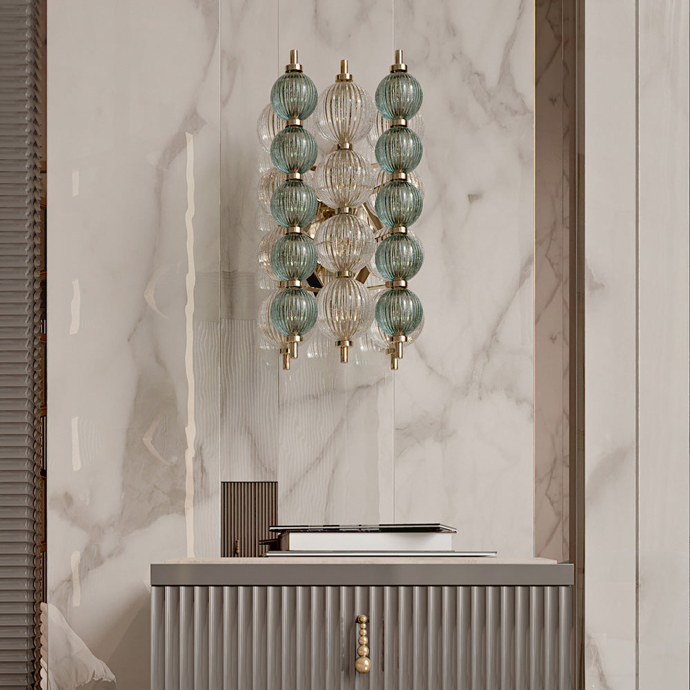 Italian Murano Glass Art Deco Inspired Wall