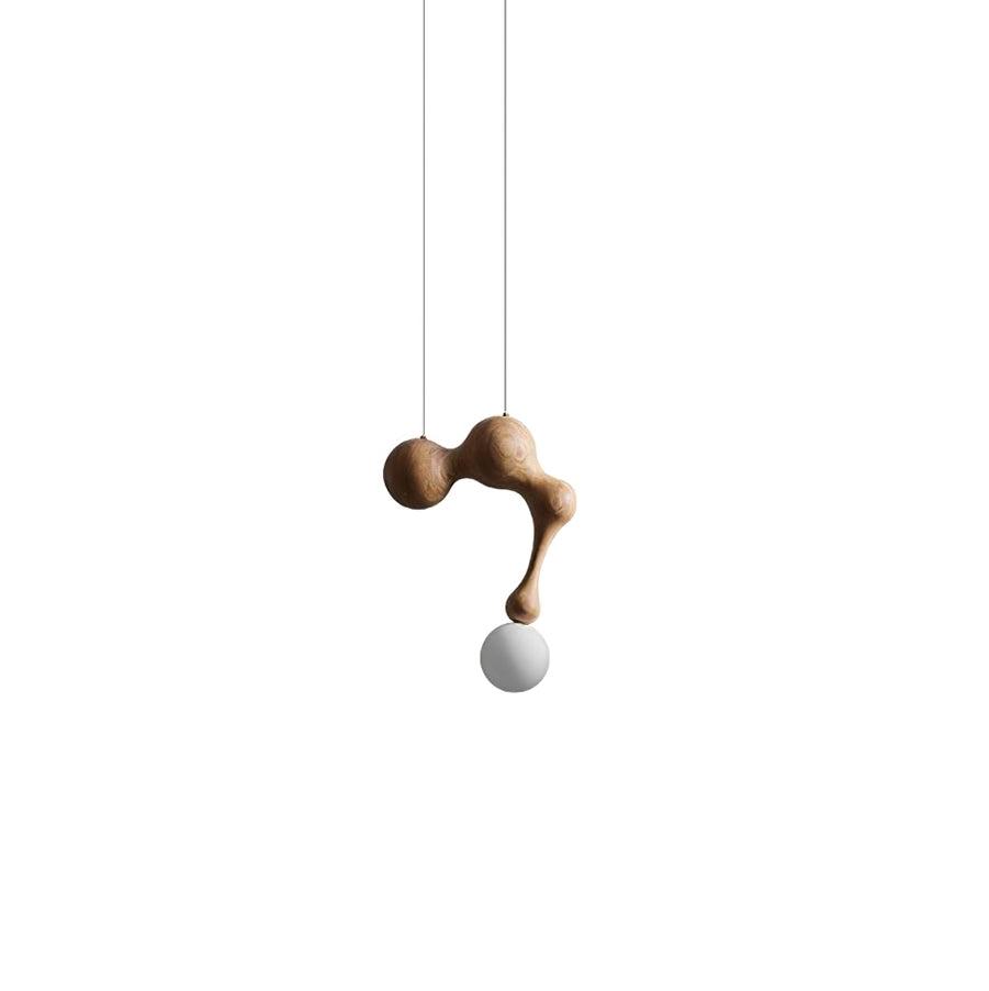 Side view of glass pendant light for scale and shape reference