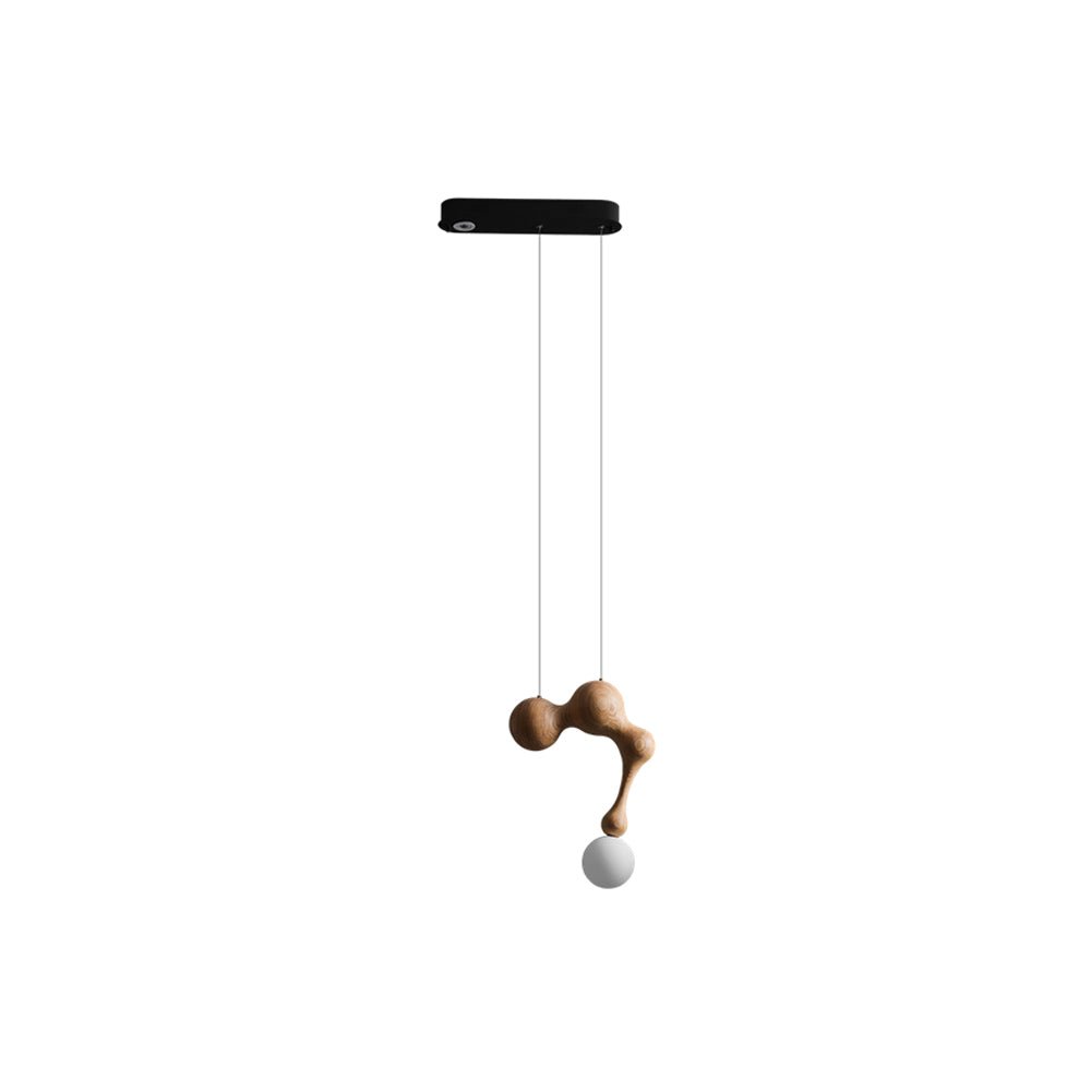 Side view of glass pendant light for scale and shape reference