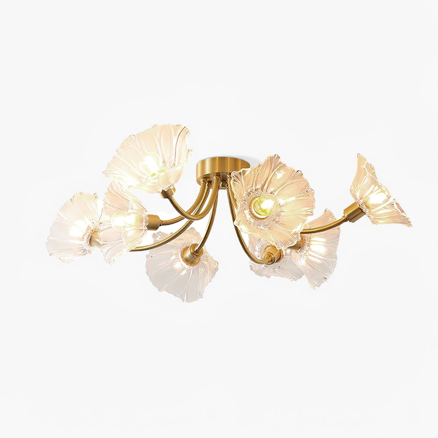 Kalin Flower Glass Flush Mount Light Ceiling Lamp