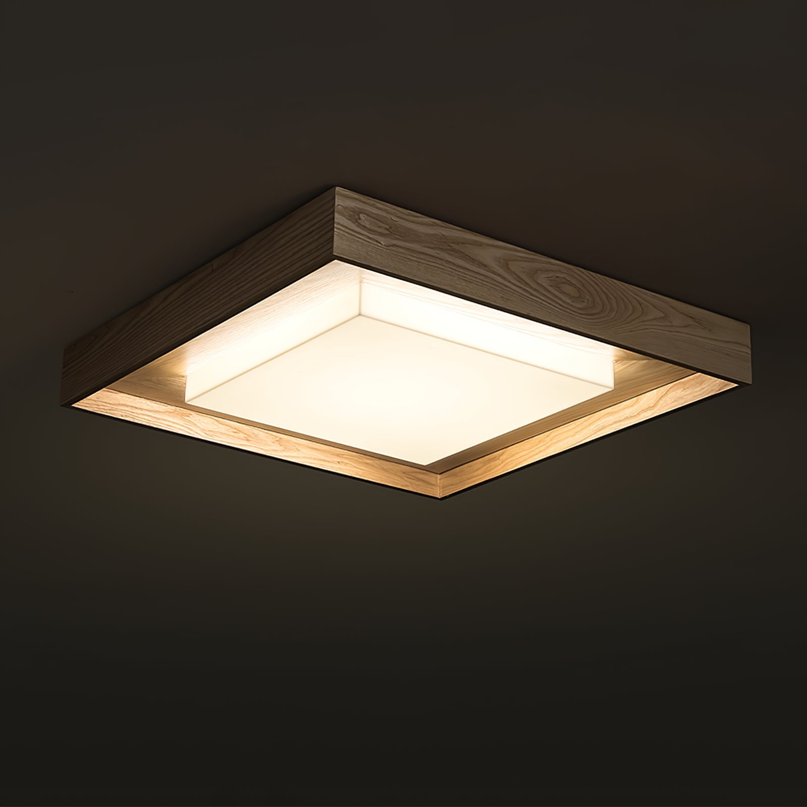 Kurin Wood Frame Ceiling Light detail view 10