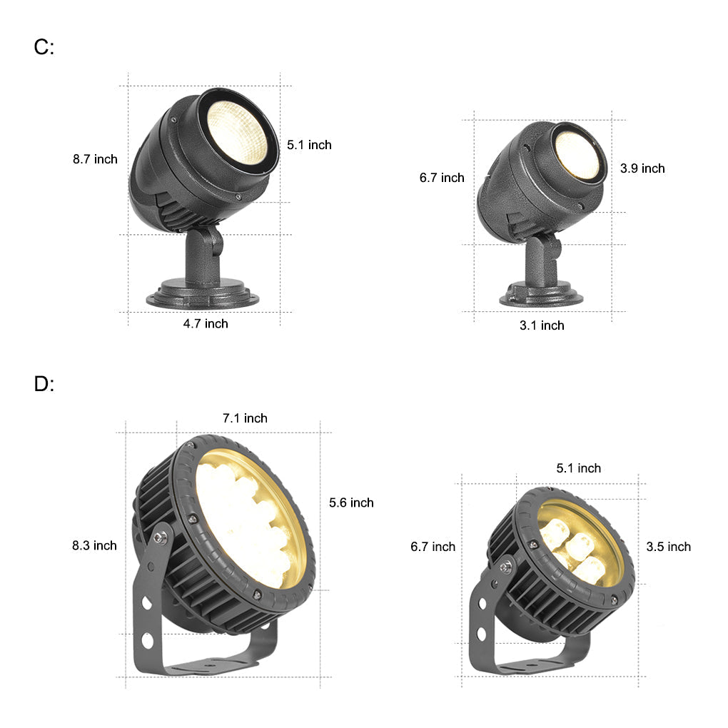 Ground Spotlight for Outdoor Tree Landscape Lighting