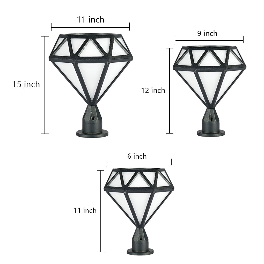 Unique Diamond-shaped LED Post Lights Outdoor Lights