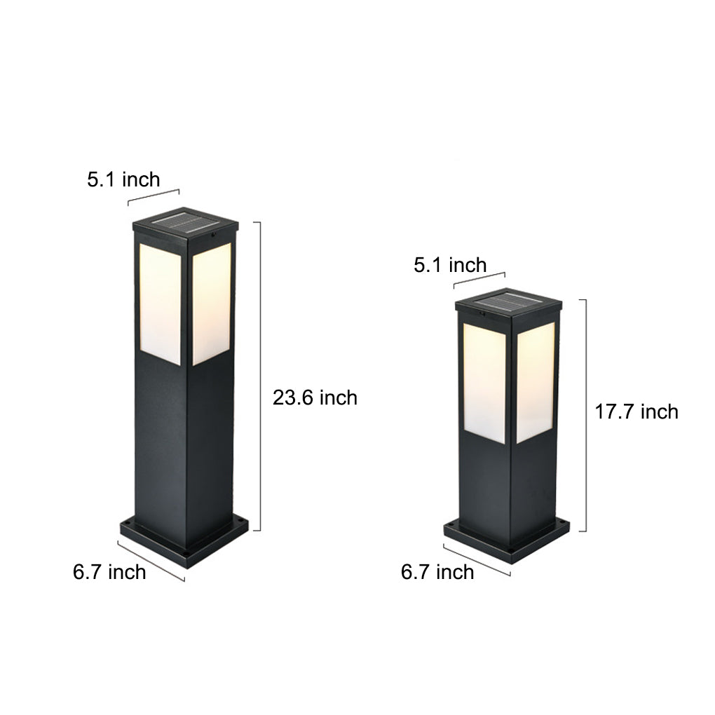 Industrial-Style Square LED Solar Landscape Lighting Waterproof Exterior, outdoor light, detail angle 10, Tianguang Select