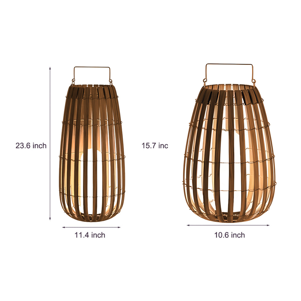 Rattan Portable Lantern Shaped LED Waterproof Solar Exterior Lights - Outdoor Light, Outdoor Wall Light, detail 7