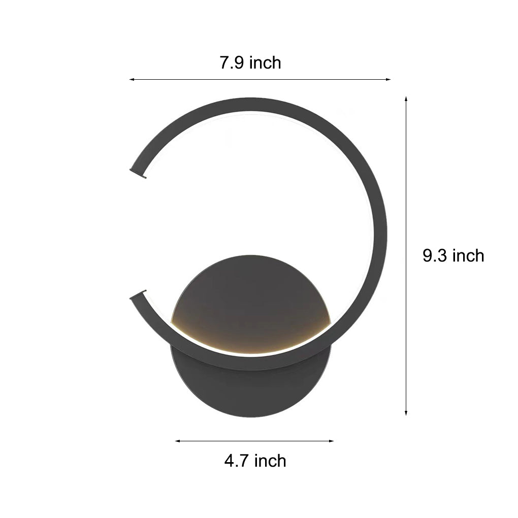 Creative Circular Stepless Dimming LED Nordic Wall Light Sconces Lighting, Bedroom Wall Sconce, detail 13