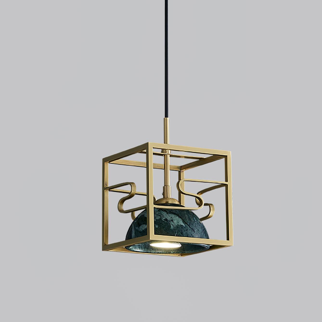 Lantern Square Pendant Lamp Chandelier detail view 6