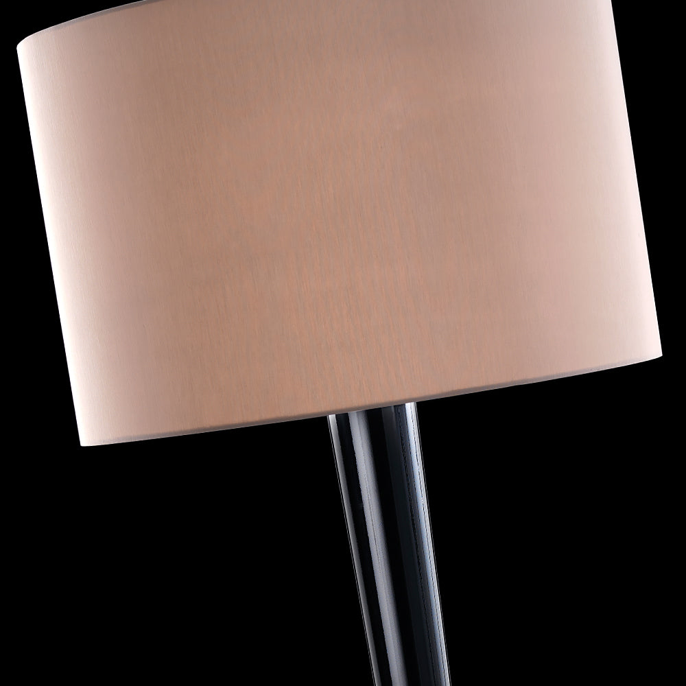Large Black Contemporary Crystal Table Lamp