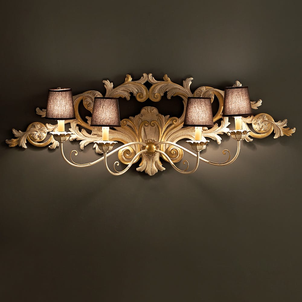 Large Ornate Italian Timeless Designer Wall Light wall light in fabric | Tianguang Select