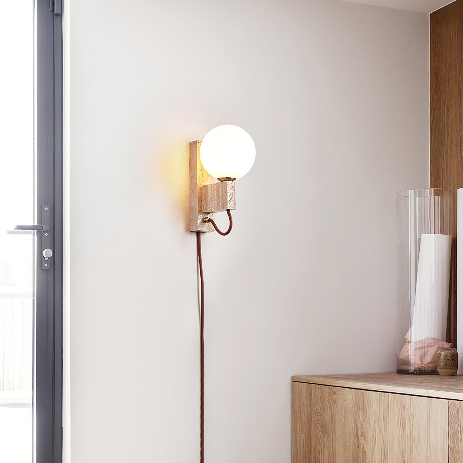 Large Ball Plug Wall Light 2.4