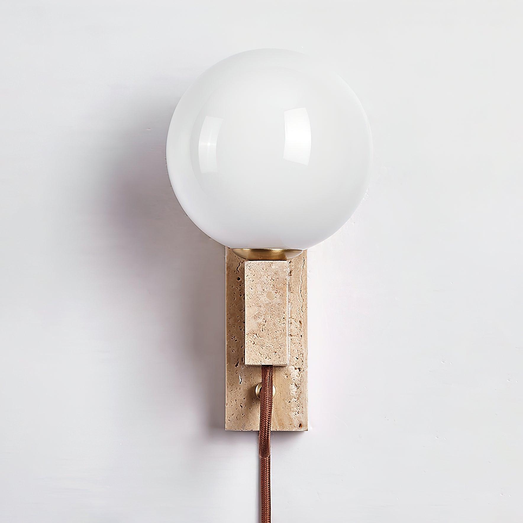 Large Ball Plug Wall Light 2.4