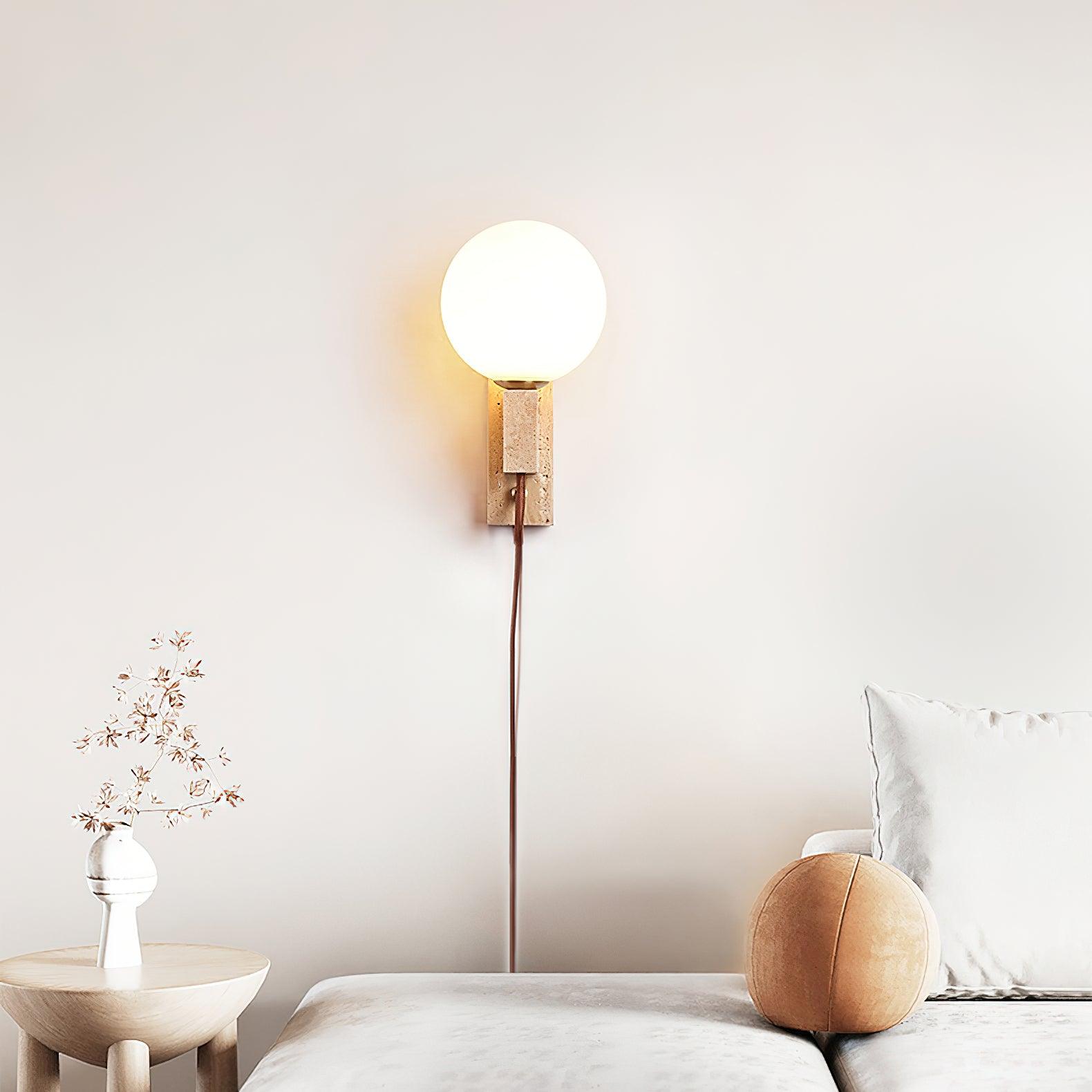Large Ball Plug Wall Light 2.4