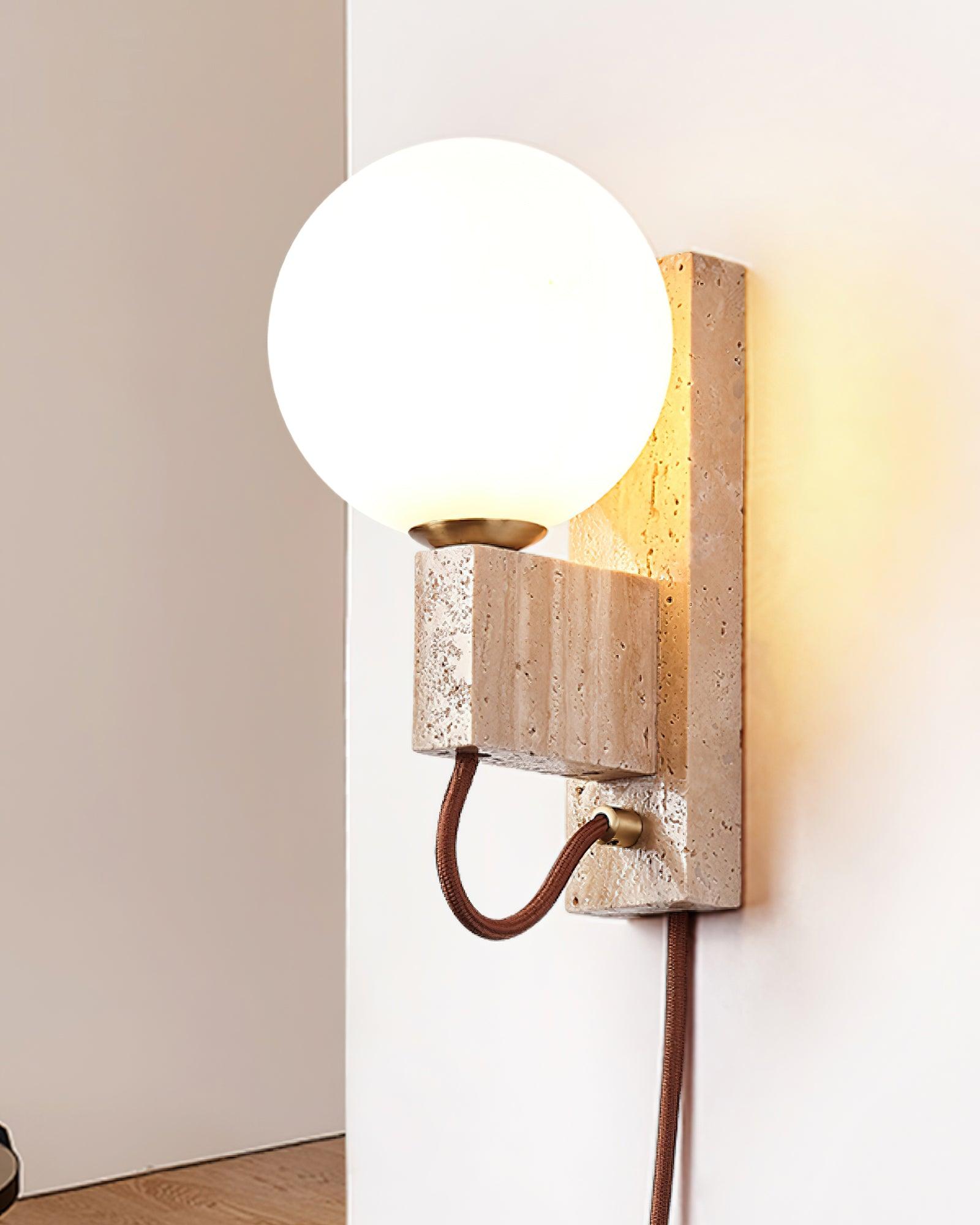 Large Ball Plug Wall Light 2.4