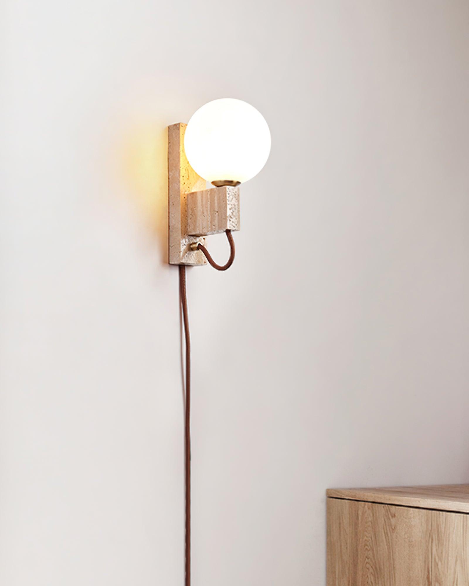 Large Ball Plug Wall Light 2.4