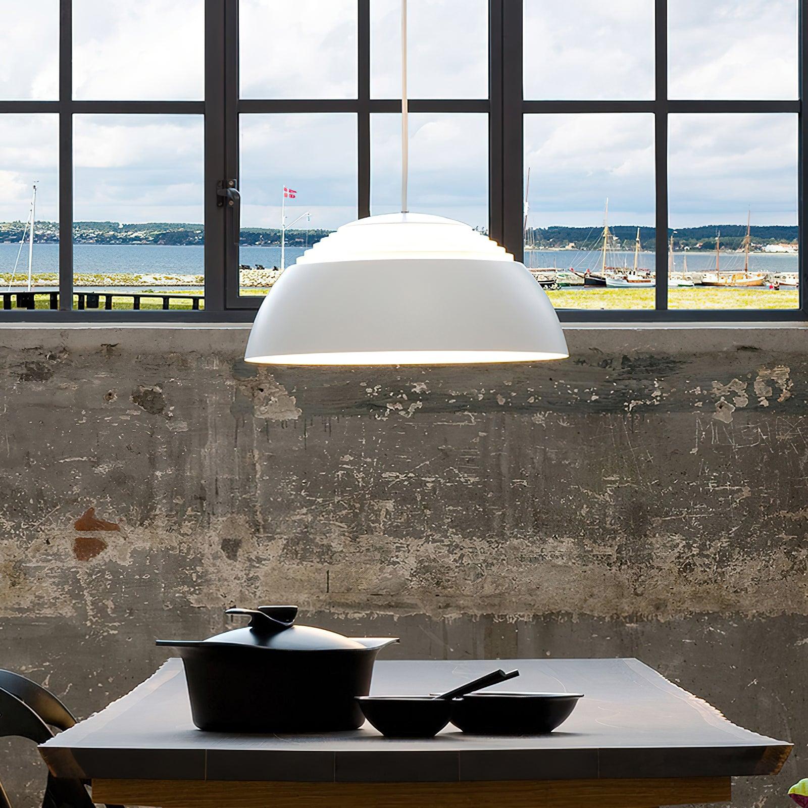 Large Bowl Wave Pendant Lamp 13.8